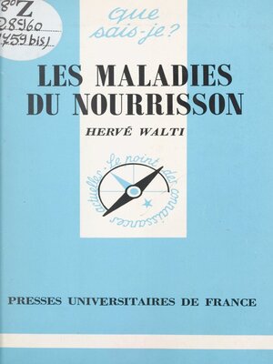 cover image of Les maladies du nourrisson